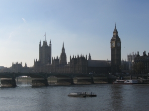 Houses of Parliament, Big Ben, South Bank, River Thames, London